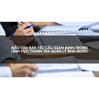 Mẫu Văn bản yêu cầu giám định trong lĩnh vực thanh tra quản lý nhà nước