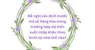 Đề nghị xác định trước mã số hàng hóa trong trường hợp dự kiến xuất nhập khẩu theo trình tự như thế nào?