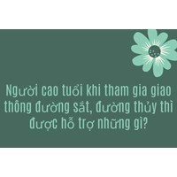 Người cao tuổi khi tham gia giao thông đường sắt, đường thủy thì được hỗ trợ những gì?