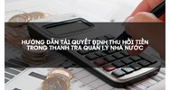 Hướng dẫn tải Quyết định thu hồi tiền trong thanh tra quản lý nhà nước
