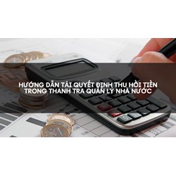 Hướng dẫn tải Quyết định thu hồi tiền trong thanh tra quản lý nhà nước