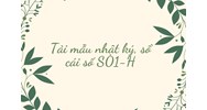 Tải mẫu nhật ký, sổ cái số S01-H