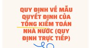 Quy định về mẫu quyết định của Tổng Kiểm toán nhà nước (quy định trực tiếp)