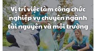Vị trí việc làm công chức nghiệp vụ chuyên ngành tài nguyên và môi trường