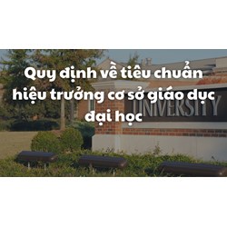 Quy định về tiêu chuẩn hiệu trưởng cơ sở giáo dục đại học