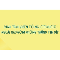 Danh tính điện tử người nước ngoài bao gồm những thông tin gì?