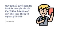 Quyết định thi hành án theo yêu cầu của Cục Thi hành án dân sự