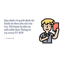 Quyết định thi hành án theo yêu cầu của Cục Thi hành án dân sự