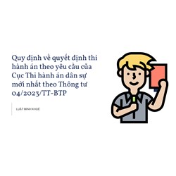 Quyết định thi hành án theo yêu cầu của Cục Thi hành án dân sự