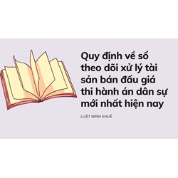 Quy định về  sổ theo dõi xử lý tài sản bán đấu giá thi hành án dân sự mới nhất hiện nay