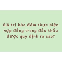 Giá trị bảo đảm thực hiện hợp đồng trong đấu thầu được quy định ra sao?