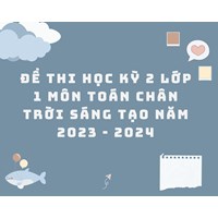 Đề thi học kì 2 lớp 1 môn Toán Chân trời sáng tạo mới nhất