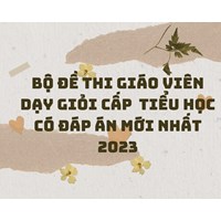 Bộ đề thi giáo viên dạy giỏi cấp tiểu học có đáp án mới nhất