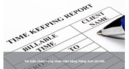 Tải mẫu chấm công nhân viên bằng Tiếng Anh chi tiết