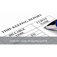 Tải mẫu chấm công nhân viên bằng Tiếng Anh chi tiết