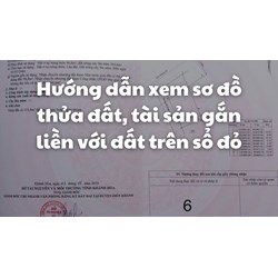Hướng dẫn xem sơ đồ thửa đất, tài sản gắn liền với đất trên sổ đỏ