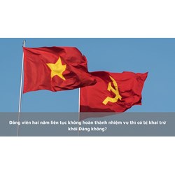 Đảng viên hai năm liên tục không hoàn thành nhiệm vụ thì có bị khai trừ khỏi Đảng không?