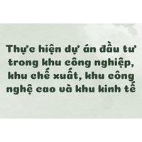 Thực hiện dự án đầu tư trong khu công nghiệp, khu chế xuất, khu công nghệ cao và khu kinh tế