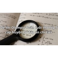 Đề thi Olympic Toán tuổi thơ lớp 5 cấp huyện có đáp án chi tiết