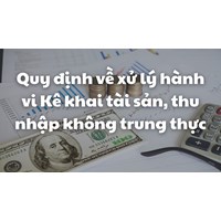 Quy định về xử lý hành vi Kê khai tài sản, thu nhập không trung thực