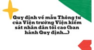 Quy định về mẫu Thông tư của Viện trưởng Viện kiểm sát nhân dân tối cao (ban hành Quy định...)
