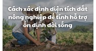 Cách xác định diện tích đất nông nghiệp để tính hỗ trợ ổn định đời sống