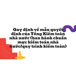 Quy định về mẫu quyết định của Tổng Kiểm toán nhà nước (ban hành chuẩn mực kiểm toán nhà nước/quy trình kiểm toán)