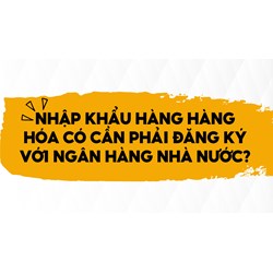 Nhập khẩu hàng hàng hóa có cần phải đăng ký với Ngân hàng Nhà nước?