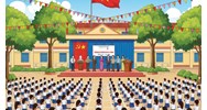 Tả quang cảnh sân trường trong buổi lễ khai giảng đầu năm học hay nhất