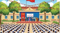 Tả quang cảnh sân trường trong buổi lễ khai giảng đầu năm học hay nhất