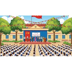 Tả quang cảnh sân trường trong buổi lễ khai giảng đầu năm học hay nhất