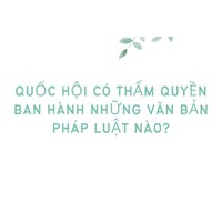 Quốc hội có thẩm quyền ban hành những văn bản pháp luật nào?