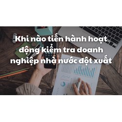 Khi nào tiến hành hoạt động kiểm tra doanh nghiệp nhà nước đột xuất