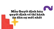Mẫu Quyết định hủy quyết định về thi hành án dân sự mới nhất