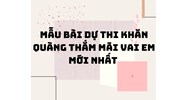 Mẫu Bài dự thi Khăn quàng thắm mãi vai em mới nhất