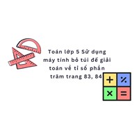 Toán lớp 5 Sử dụng máy tính bỏ túi để giải toán về tỉ số phần trăm trang 83, 84