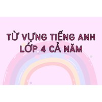 Từ vựng tiếng Anh lớp 4 cả năm