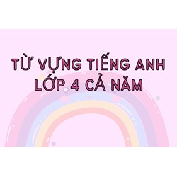 Từ vựng tiếng Anh lớp 4 cả năm