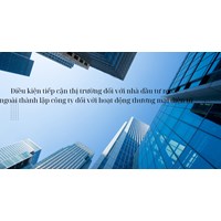 Điều kiện tiếp cận thị trường đối với nhà đầu tư nước ngoài thành lập công ty đối với hoạt động thương mại điện tử