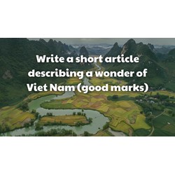 Write a short article describing a wonder of Viet Nam (good marks)