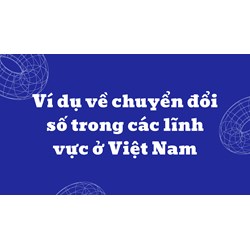 Ví dụ về chuyển đổi số trong các lĩnh vực ở Việt Nam