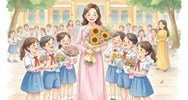 Các tranh vẽ Ngày nhà giáo Việt Nam 20/11