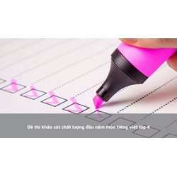 Đề thi khảo sát chất lượng đầu năm môn tiếng việt lớp 4