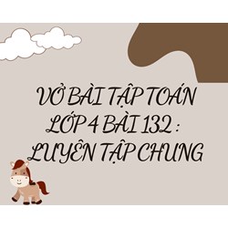 Vở bài tập Toán lớp 4 bài 132: Luyện tập chung