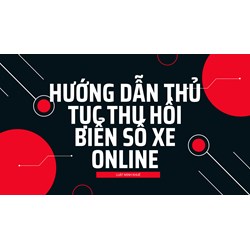 Hướng dẫn thủ tục thu hồi biển số xe online