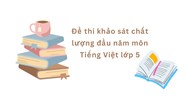 Đề thi khảo sát chất lượng đầu năm môn tiếng việt lớp 5