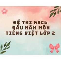 Đề thi khảo sát chất lượng đầu năm môn tiếng việt lớp 2
