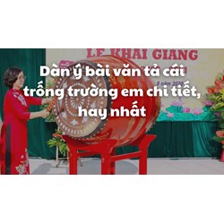 Dàn ý bài văn tả cái trống trường em chi tiết, hay nhất