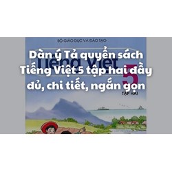 Dàn ý Tả quyển sách Tiếng Việt 5 tập hai đầy đủ, chi tiết, ngắn gọn