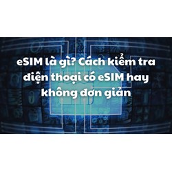 eSIM là gì? Cách kiểm tra điện thoại có eSIM hay không đơn giản